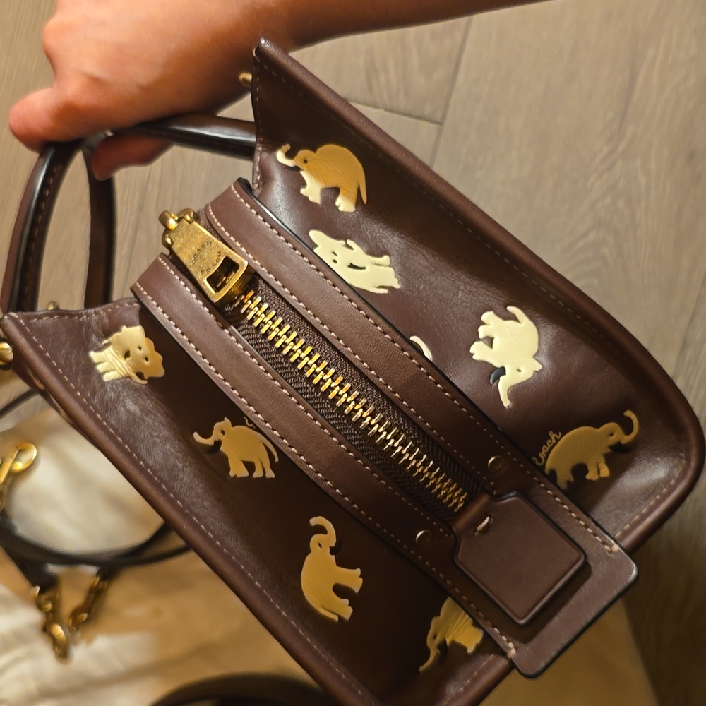 Price Drop Weekend Only !Coach Rogue Satchel with Elephant Print - Picture 7 of 9